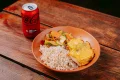 Frango ao Creme de Milho - Com Arroz Integral e Legumes + Coca Cola Zero